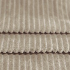 Tissu Minkee Rayures Beige Foncé