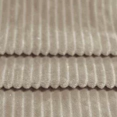 Minky Striber Fleece Mørk Beige