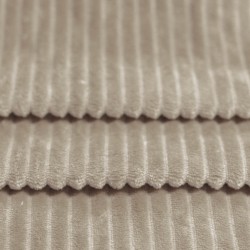 Minky Stripes Fabric Dark Beige