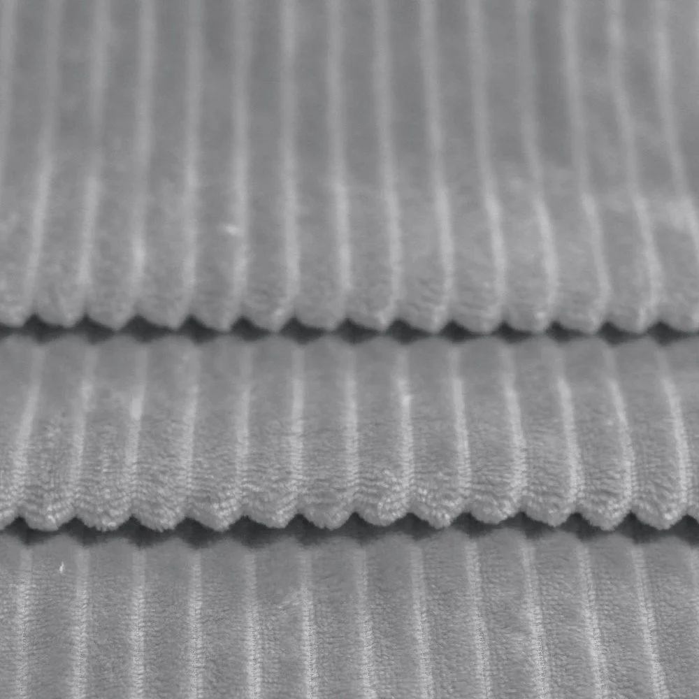 Minky Stripes Fabric Grey