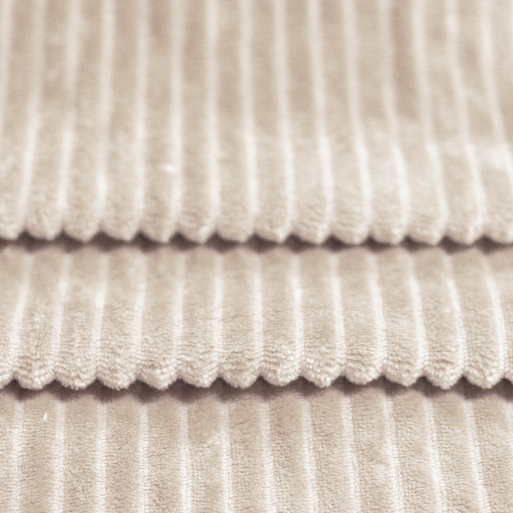 Minky Strepen Stof Licht Beige