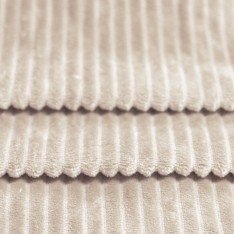 Tissu Minkee Rayures Beige Clair