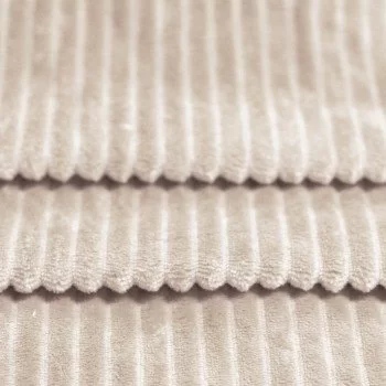 Minky Strepen Stof Licht Beige Minky Strepen Stof Licht Beige