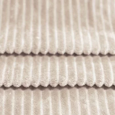 Tessuto Minky a Righe Beige Chiaro - (Tessuto Minky Pile )