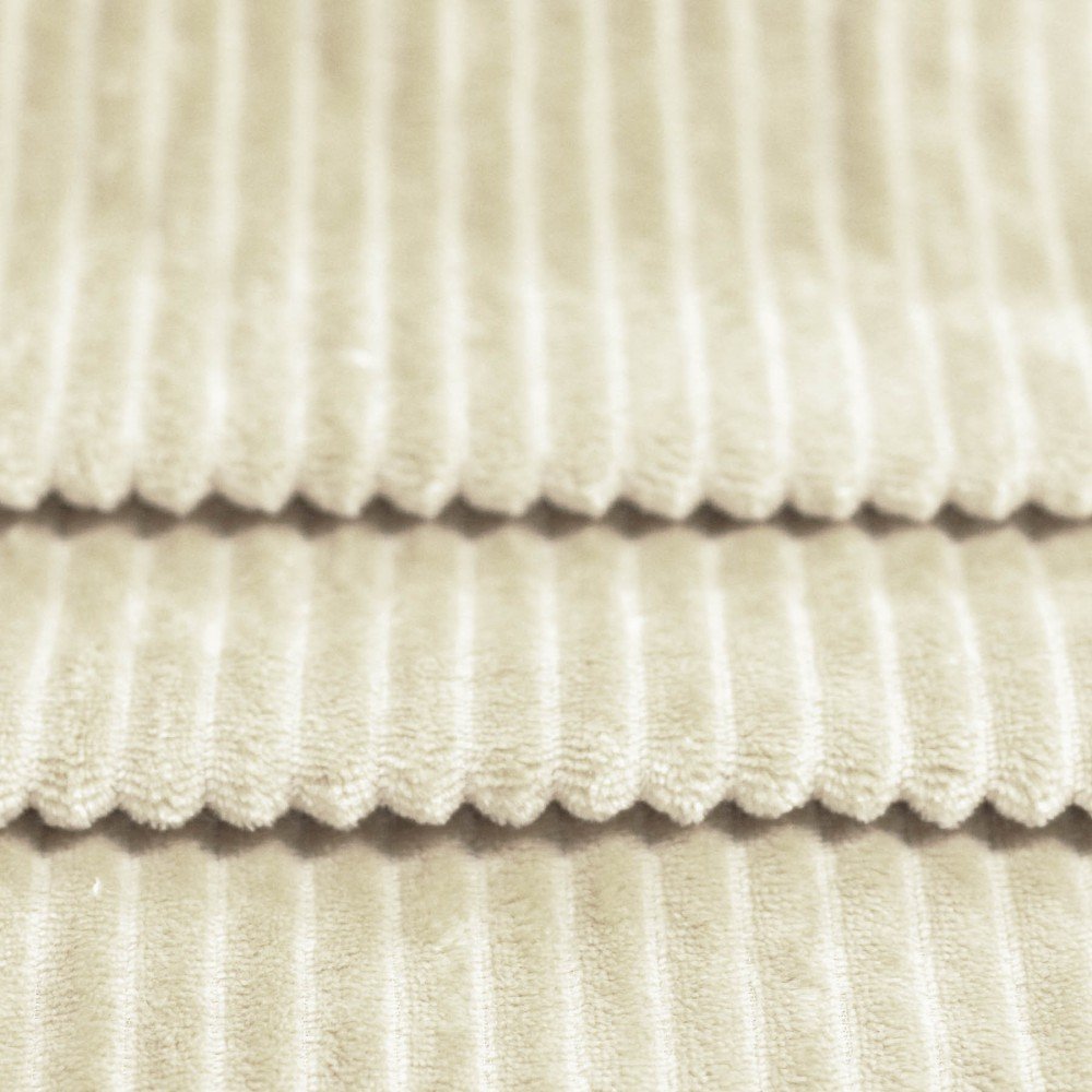 Minky Striber Fleece Naturel Beige