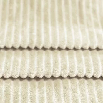 Minky Strepen Stof Naturel Beige Minky Strepen Stof Naturel Beige