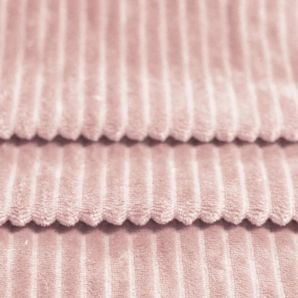 Minky Stripes Fabric Nude Pink