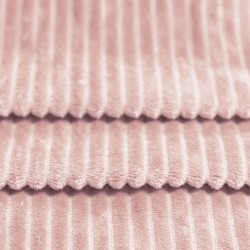 Minky Streifen Stoff Nude Rosa