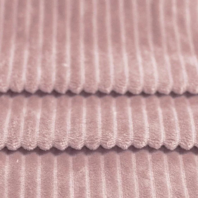 Tissu Minkee Rayures Nude Rose - (Tissu Minky a Pois)