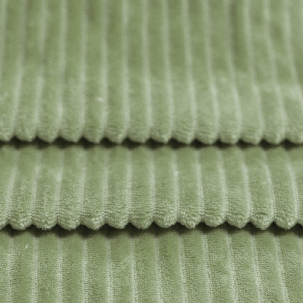Minky Striber Fleece Oliven