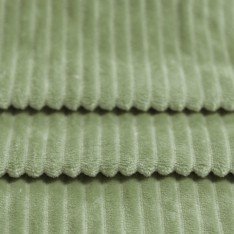 Tissu Minkee Rayures Olive