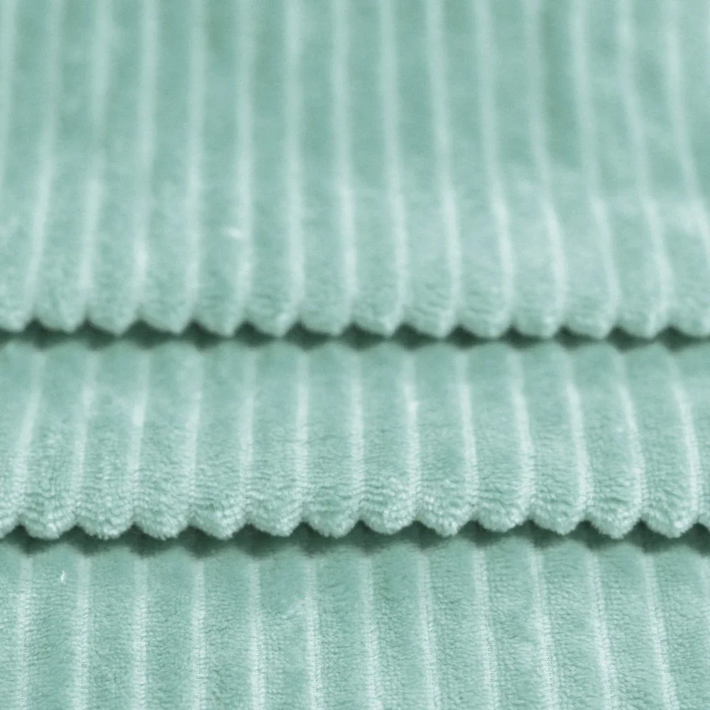 Minky Stripes Fabric Sea Green