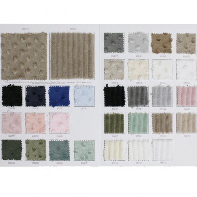 Minky Fleece Fabric Sample Card - (Minky Fleece Fabric)