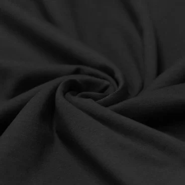 Cotton Jersey Fabric Black FABRIC OUTLET