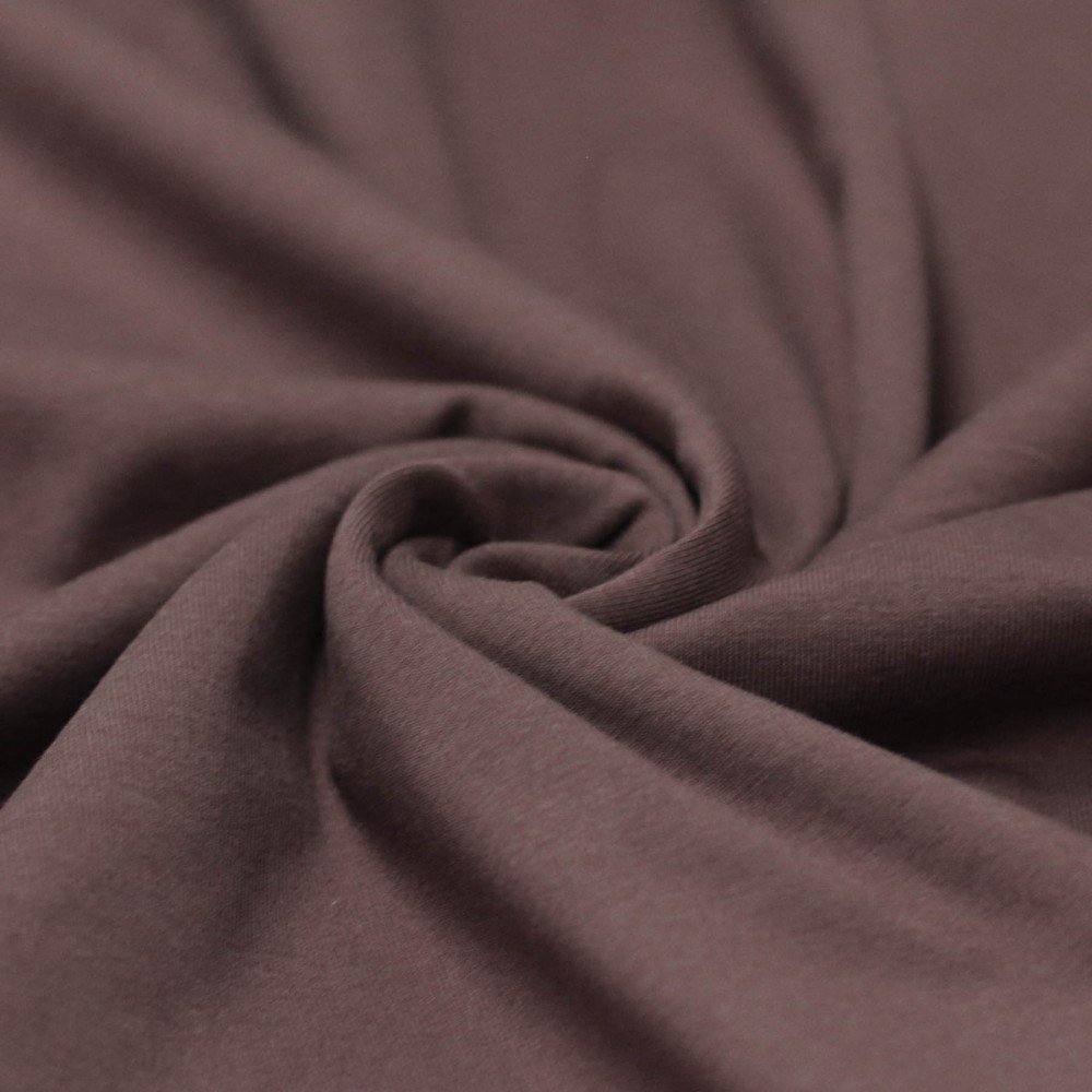 Cotton Jersey Fabric Ciemny Fiołkoworóżowy (FABRIC OUTLET)