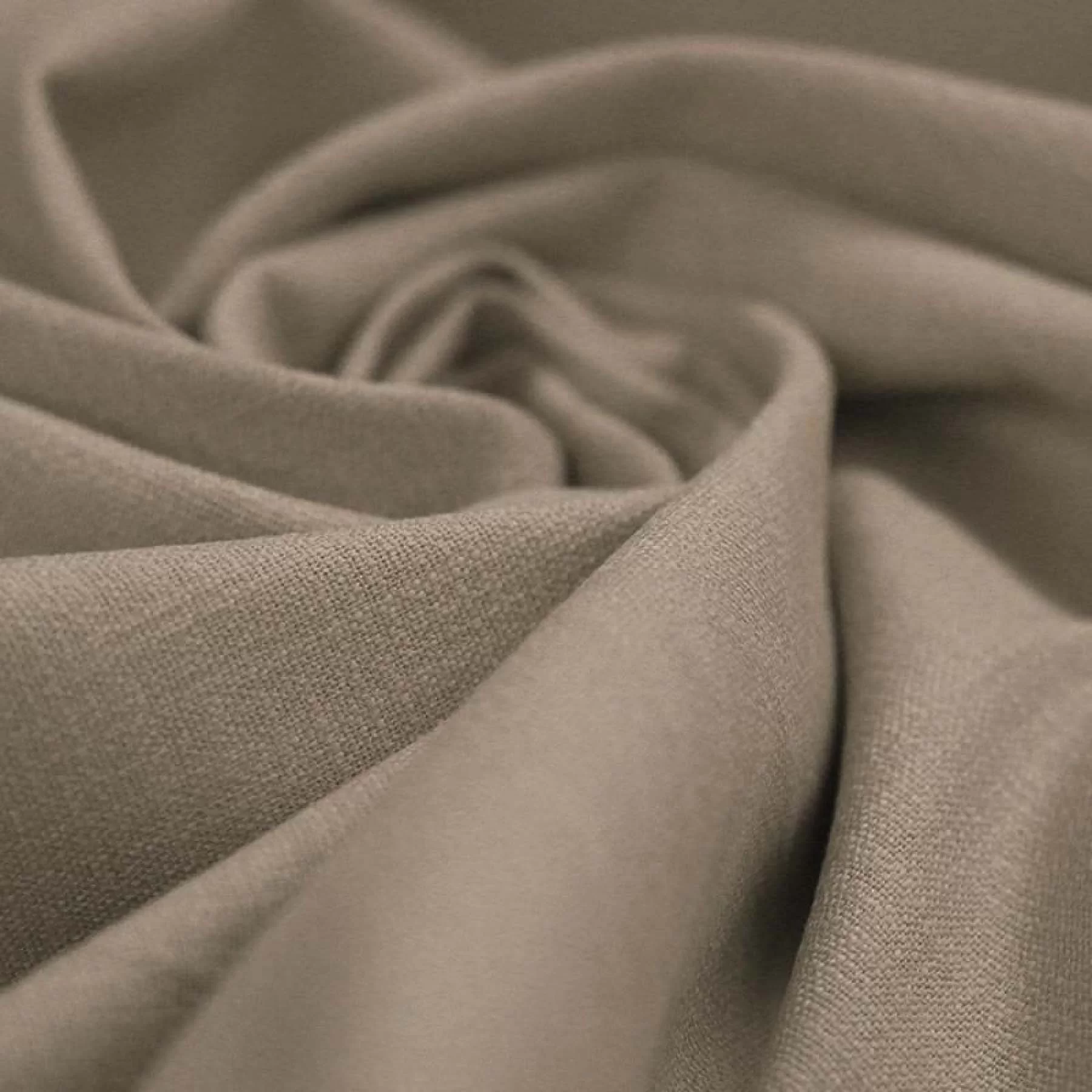 Stretch Linnen Stof Taupe