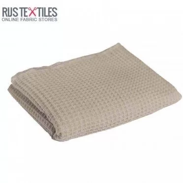 Waffle Pique Fabric Dark Beige - (Waffle Pique Fabrics)