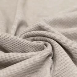 Tessuto Jersey Di Waffle Piqué Beige Melange Tessuto Jersey Di Waffle Piqué Beige Melange