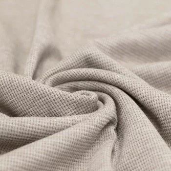 Tessuto Jersey Di Waffle Piqué Beige Melange Tessuto Jersey Di Waffle Piqué Beige Melange