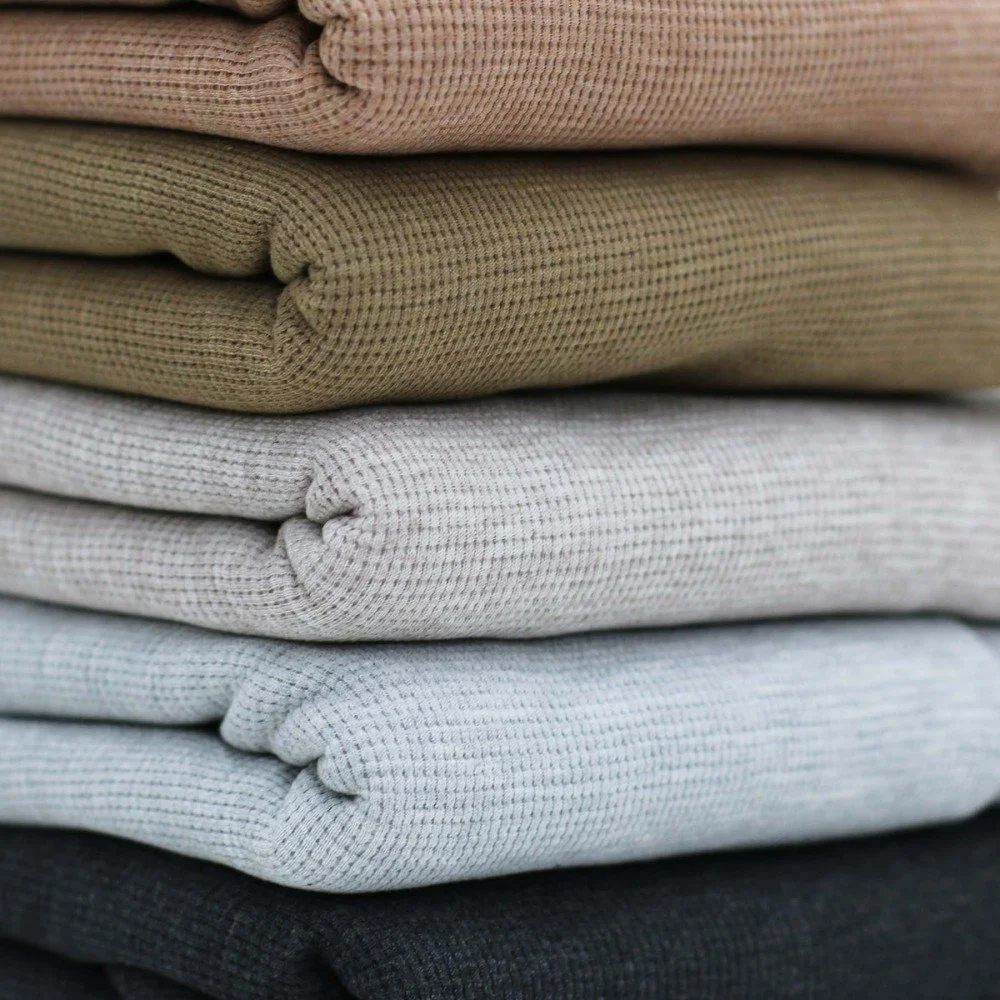 Waffle Knit Jersey Fabric Beige Melange Waffle Knit Jersey Fabric Beige Melange - (Jersey Fabrics)