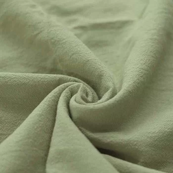 Tessuto Di Cotone Lavato Oliva Tessuto Di Cotone Lavato Oliva