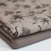 French Terry Stoff Digital Muster - Dino Dschungel Taupe French Terry Stoff Digital Muster - Dino Dschungel Taupe - (Sweat Stoff Gemustert)