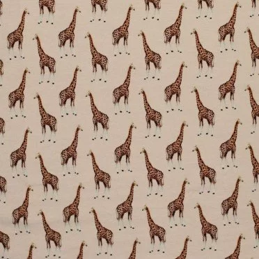 French Terry Stof Digital Print - Giraffer French Terry Stof Digital Print - Giraffer - (Sweat Stof Med Print)