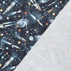 French Terry Stof Digital Print - Space