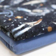 French Terry Stof Digital Print - Space