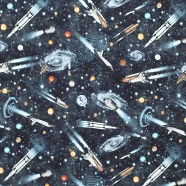 Tessuto French Terry Digitale - Space Tessuto French Terry Digitale - Space - (Tessuti Felpa Sweat Stampato)