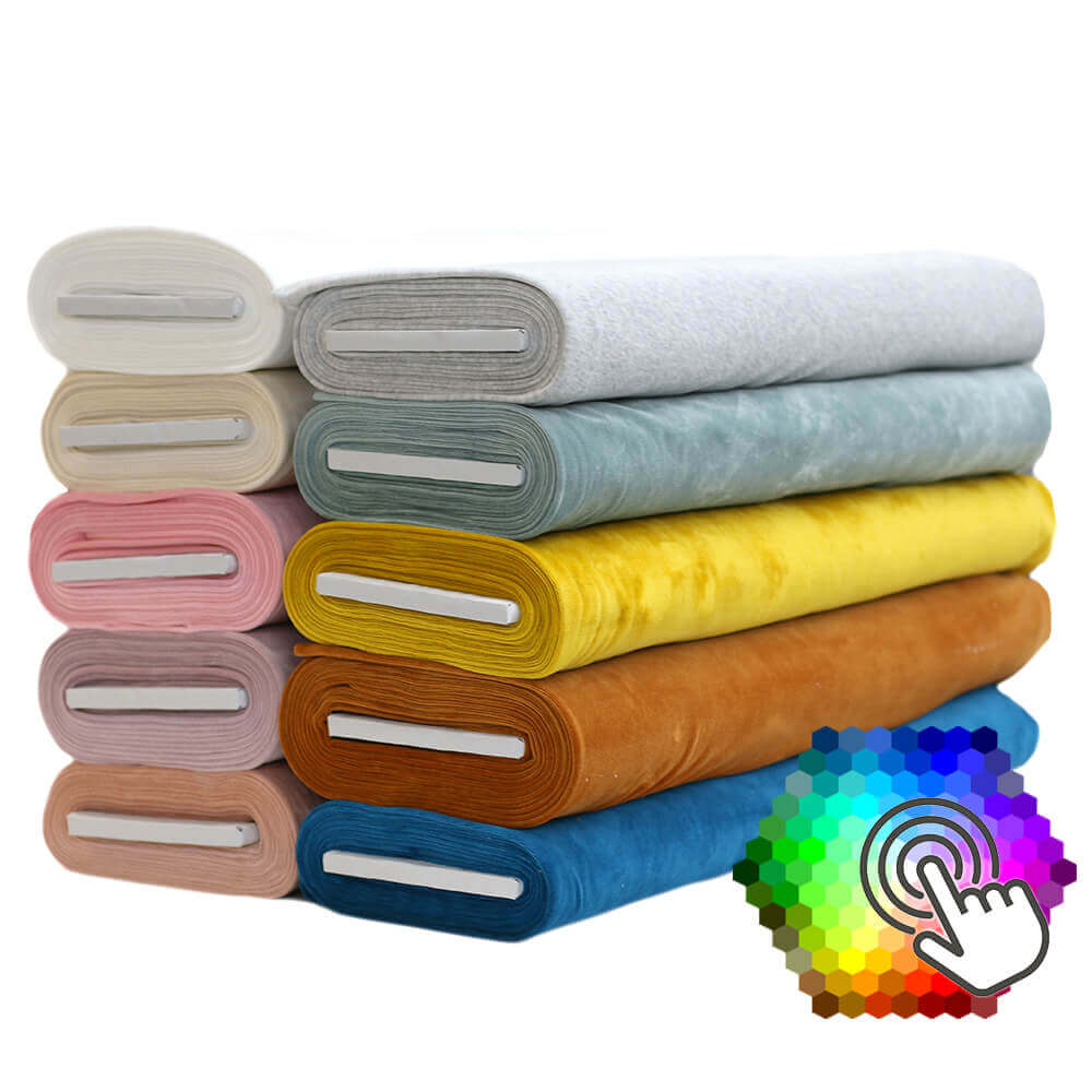 Tessuto Velluto Di Cotone Nicky 10 Colori 6 Metri Pacchetto Tessuto Velluto Di Cotone Nicky 10 Colori 6 Metri Pacchetto