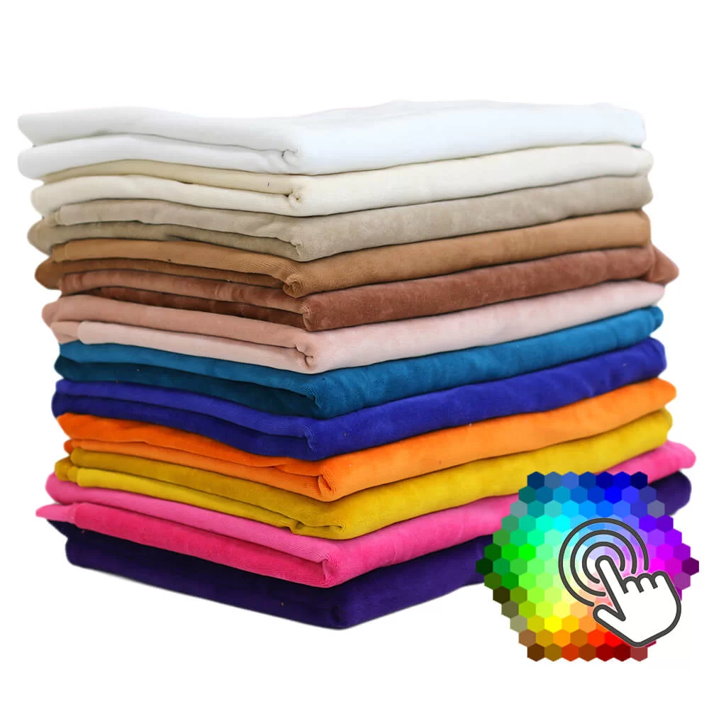 Tessuto Velluto Di Cotone Nicky 12 Colori 1 Metri Pacchetto Tessuto Velluto Di Cotone Nicky 12 Colori 1 Metri Pacchetto - (JerseyTessuti)