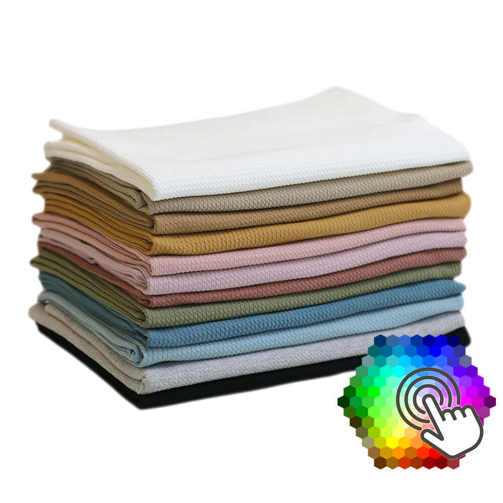 Tessuto Jersey Motivi a Treccia Mini 12 Colori 1 Metri Pacchetto Tessuto Jersey Motivi a Treccia Mini 12 Colori 1 Metri Pacchetto