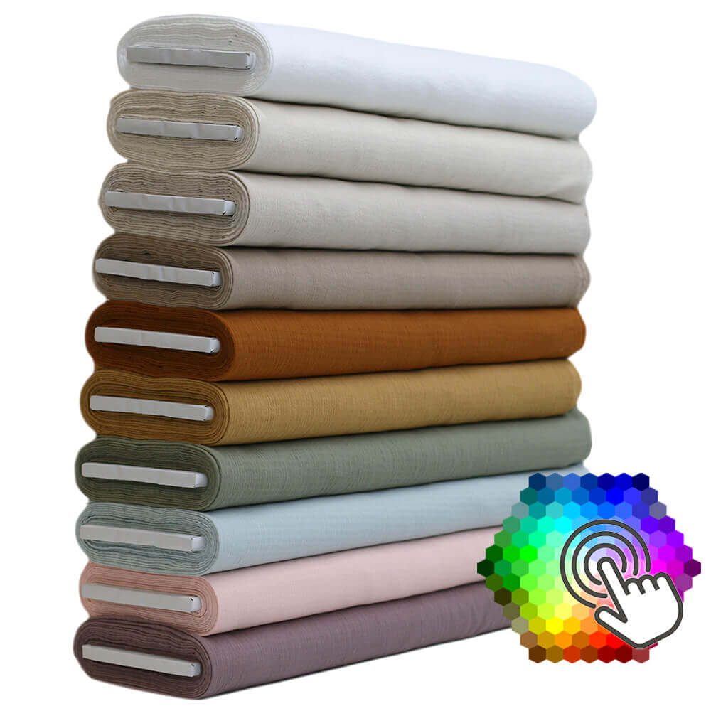 Stretch Musselin Stof 10 Farver 6 Meter Pakke 