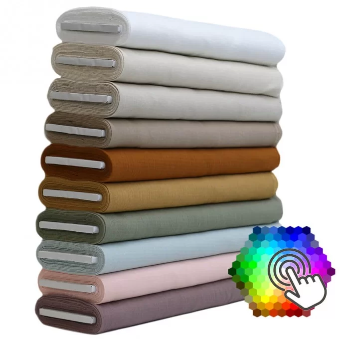 Stretch Double Gauze Fabric 10 Colors 6 Meter Package Stretch Double Gauze Fabric 10 Colors 6 Meter Package