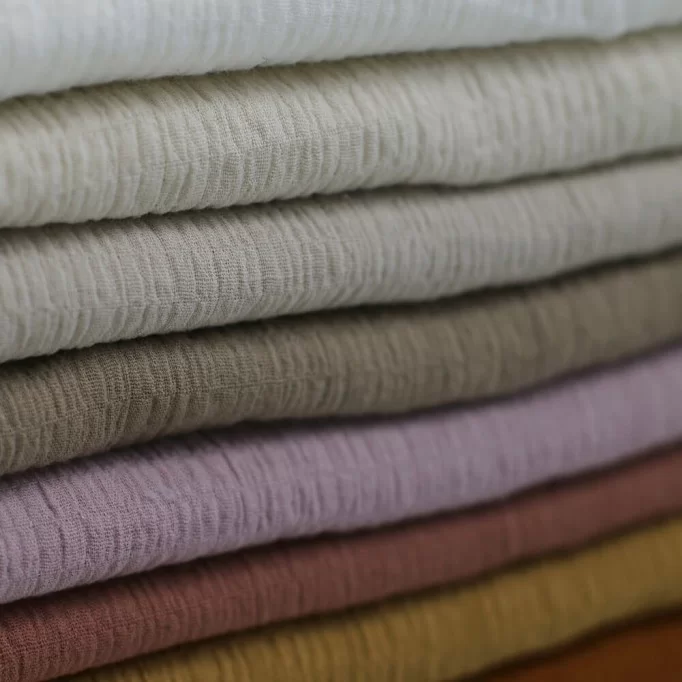 Tissu Double Gaze Stretch 12 Couleurs 1 Mètre Paquet 