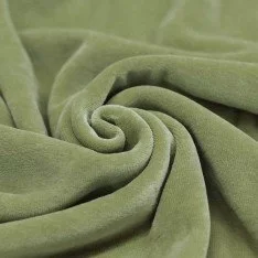 Nicky Velour Fabric Olive 