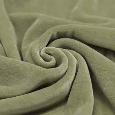 Nicky Velour Fabric Moss Green
