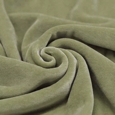 Nicky Velours Stof Mos Groen - (Nicky Velours Stoffen)