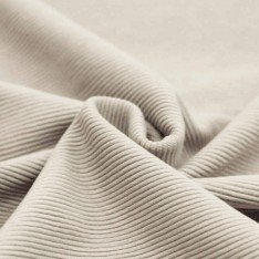 Ottoman Rib Jersey Fabric Light Beige