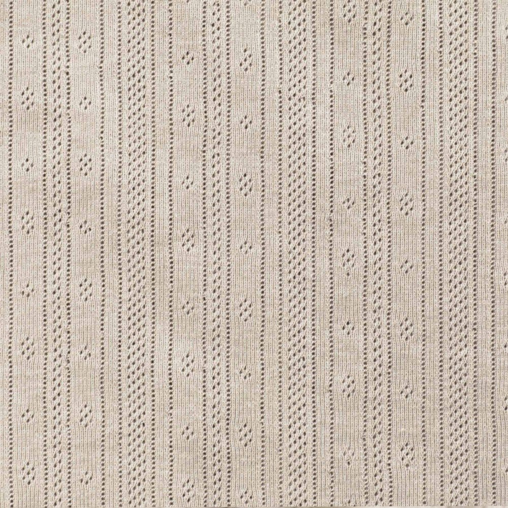 Pointoille Bomuldsjersey Stof (Striber) Lys Beige Pointoille Bomuldsjersey Stof (Striber) Lys Beige - (Jerseystoffer)