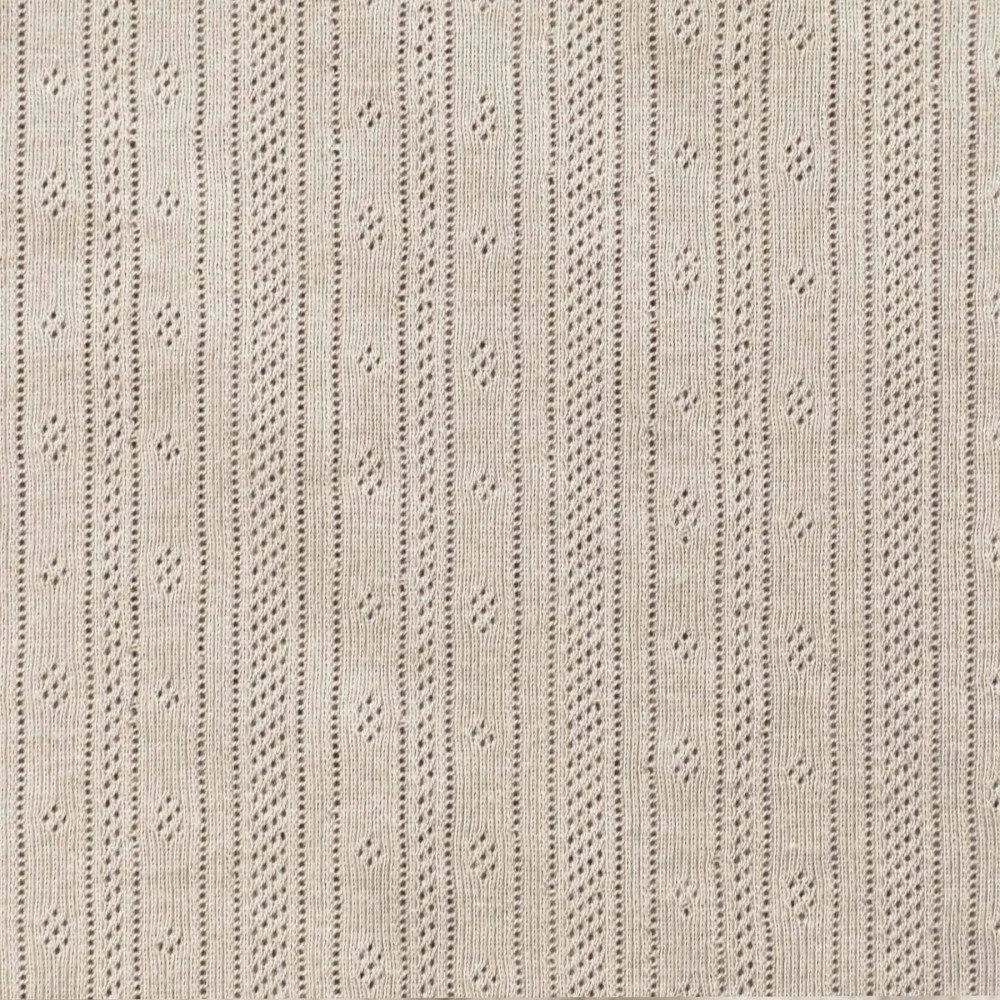 Tessuto A Maglia Pointoille (Strisce) Beige Chiaro Tessuto A Maglia Pointoille (Strisce) Beige Chiaro - (Jersey Tessuti)