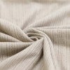 Pointelle Jersey Stof (Strepen) Licht Beige 