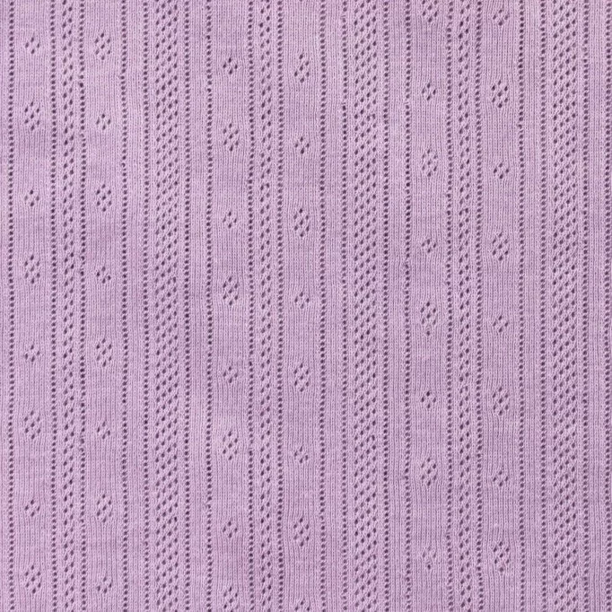 Tessuto A Maglia Pointoille (Strisce) Lilla Pastello - (Jersey Tessuti)