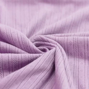 Buy pointelle cotton jersey fabric Stripes pastel lilac From 5.75 p m