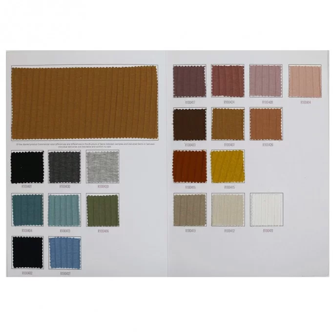 Breitcord Rippjersey Stoff Musterkarte - (Jersey Stoffe)