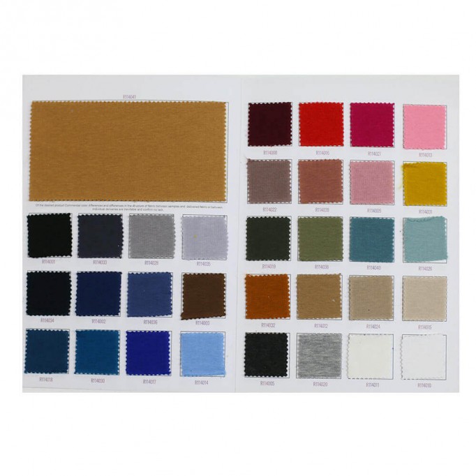 Jogging Fabric Sample Card Jogging Fabric