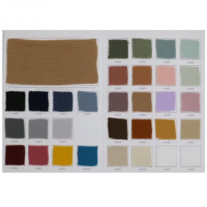 Double Gauze Fabric Sample Card - (Deco Fabrics)