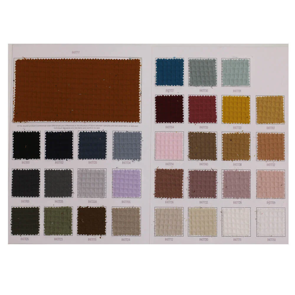 Waffle Pique Fabric Sample Card Waffle Pique Fabric Sample Card - (Waffle Pique Fabrics)
