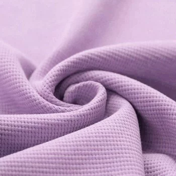 Tessuto Jersey Di Waffle Piqué Lilla Pastello Tessuto Jersey Di Waffle Piqué Lilla Pastello